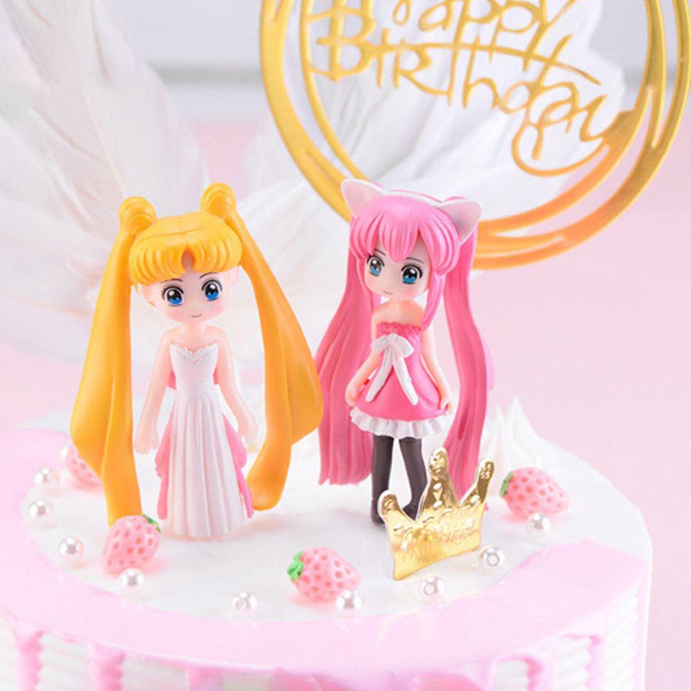 Mô Hình Cô Gái Hoạt Hình Mini Bằng Nhựa Resin DIY Phong Cách Nhật Bản