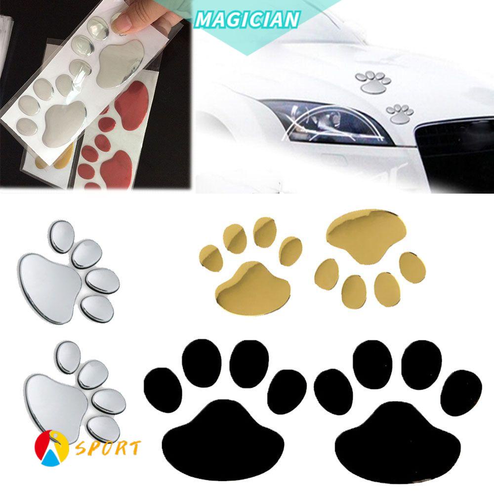 Miếng Dán Trang Trí Ngoại Thất Xe Hơi Hình Bàn Chân Gấu Hoạt Hình 3D Nhiều Màu Dễ Thương