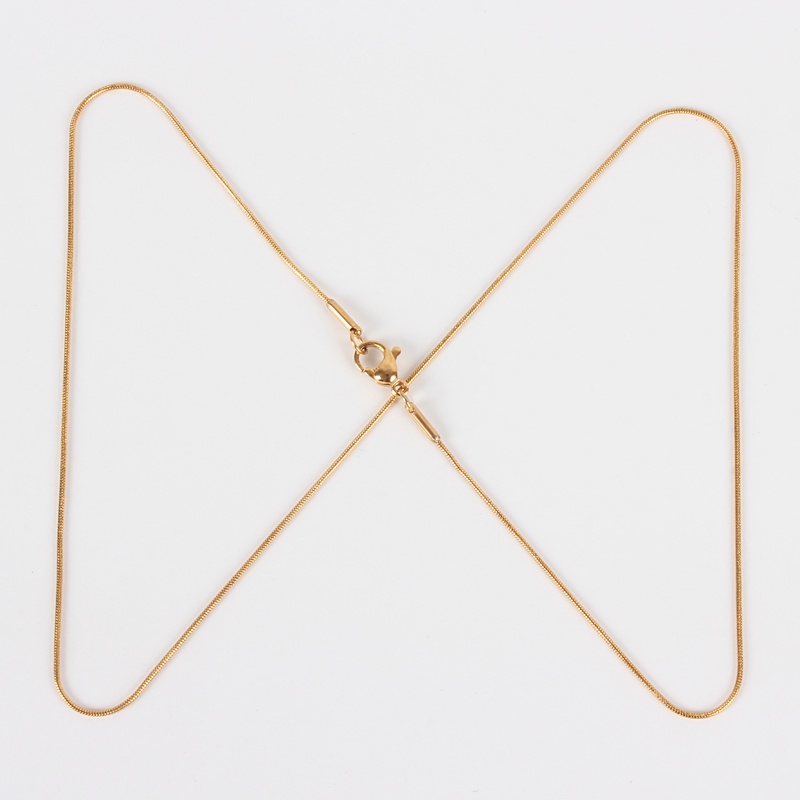Bộ 1-10 Vòng cổ Bằng Thép Không Gỉ 304 Có Khóa Càng Cua Màu Vàng 45~46.5cm
