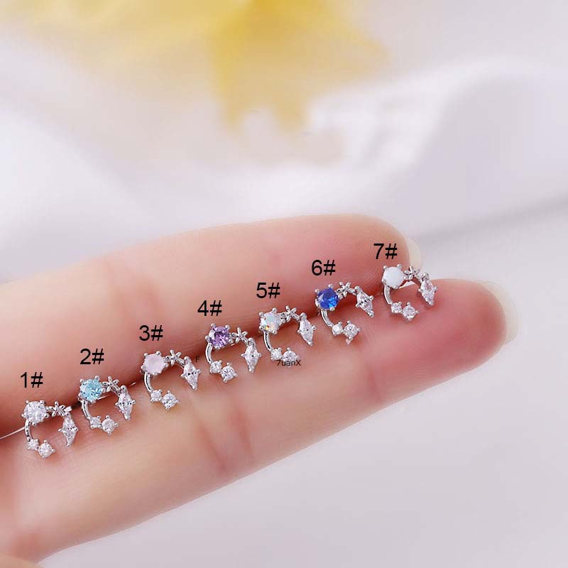 1 Khuyên Tai Tròn 20G Thời Trang Cá Tính Cho Nữ