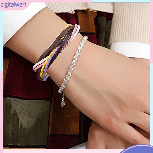 Vòng Tay Bện Dây Giả Da Thời Trang Unisex