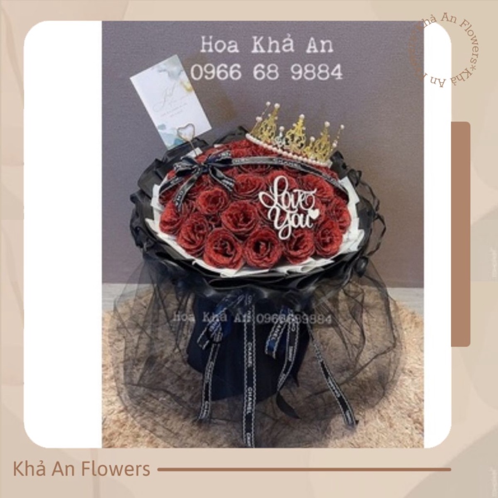 [-70k ship] Hoa nhũ 35 bông mix ren lưới. Tặng vương miện, phụ kiện y hình. Hoả tốc