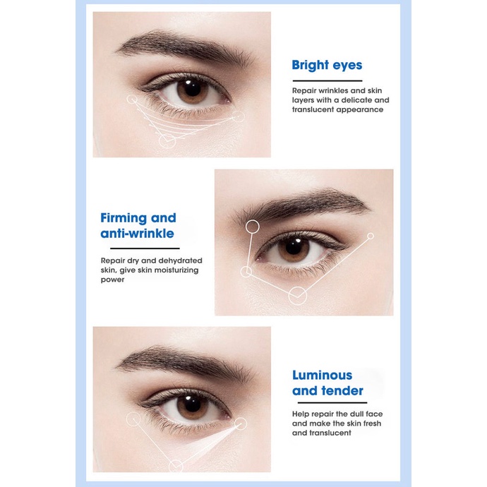 Kem Dưỡng Da Mắt 20g Làm Trắng Dưỡng Ẩm Chống Nếp Nhăn Lão Hóa Xóa Mờ Quầng Thâm / Bọng Mắt