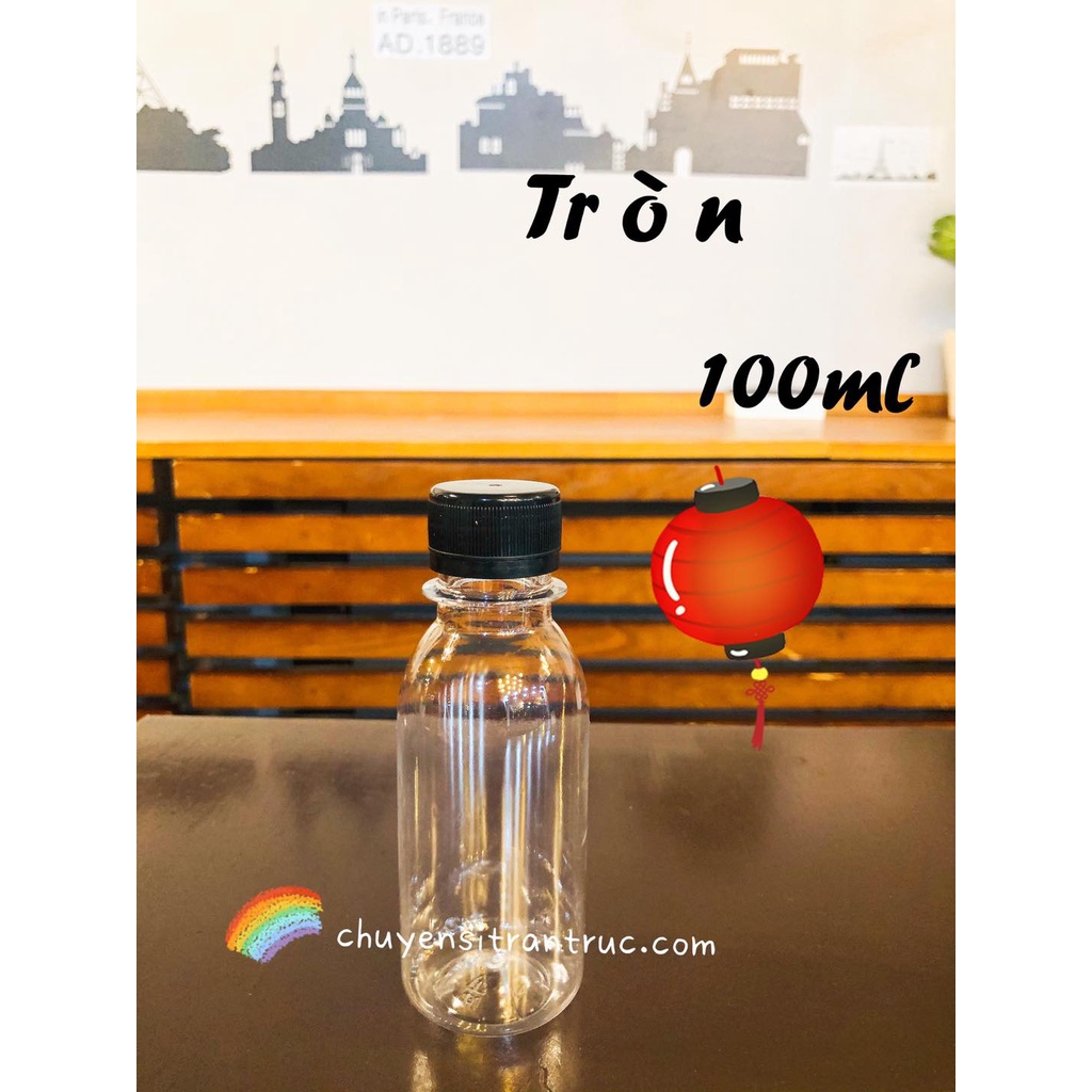 [Hoả Tốc] SET 50 Chai Nhựa Tròn 100ml (đủ)