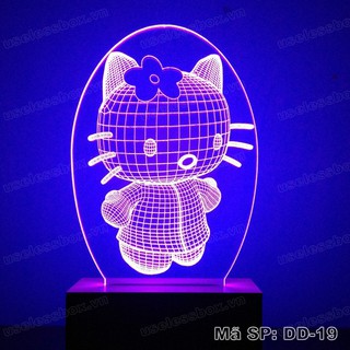 Đèn ngủ 3D hình mèo Hello Kitty