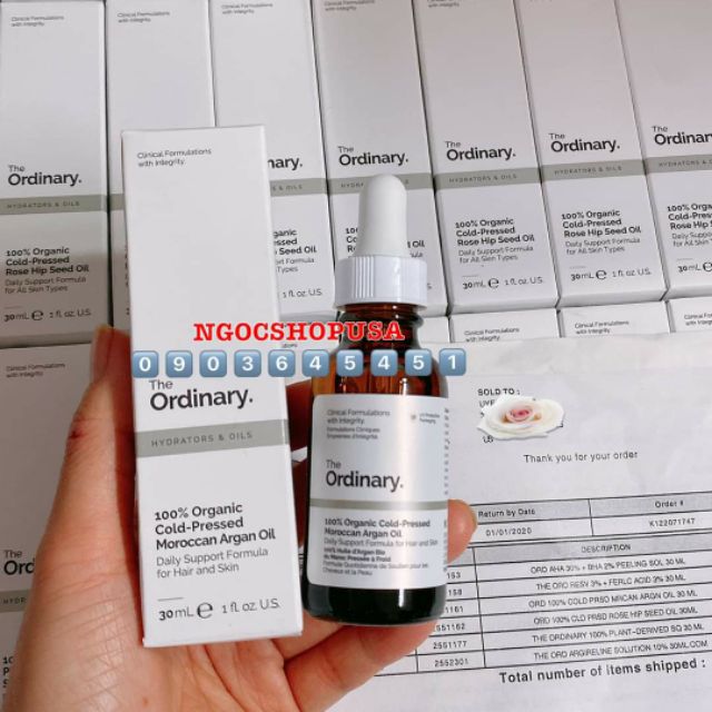 Hàng Mỹ 💥Tinh Dầu hữu cơ 100% Moroccan  Argan Oil
