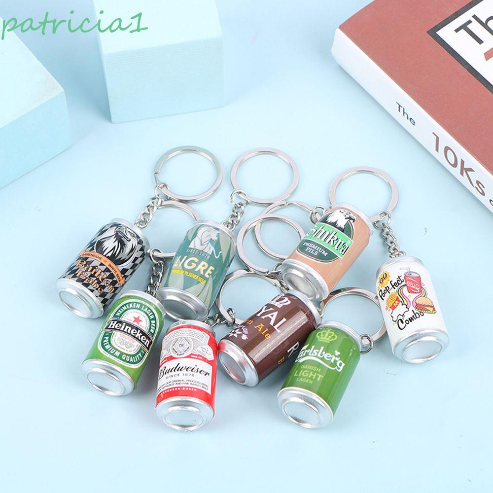 Móc khóa hình lon bia dễ thương dùng trang trí túi xách