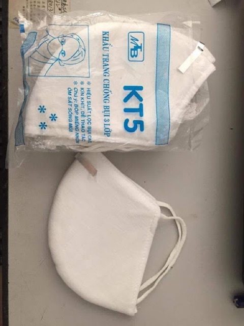 Khẩu trang kt5 3 lớp chống bụi