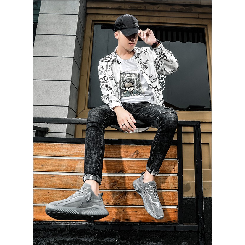 Giày Thể Thao Nam 💖FREESHIP💖 Sneaker Phối Da Lộn - Giày Phong Cách Trẻ Trung Năng Động | BigBuy360 - bigbuy360.vn