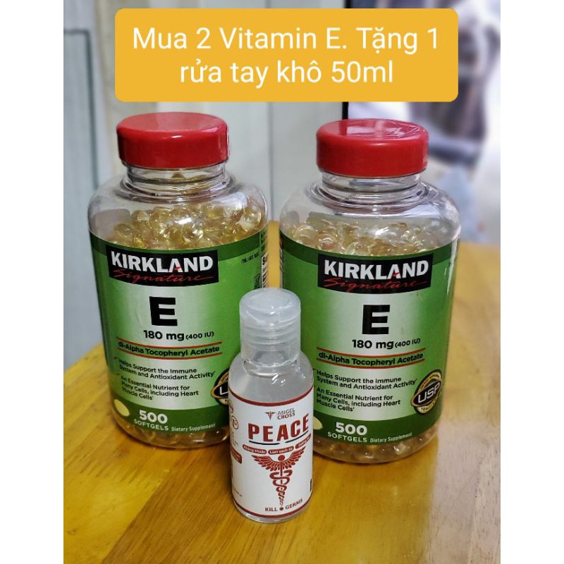 🍓[HSD 2025] Vitamin E 400 IU Kirkland 500 Viên Của Mỹ