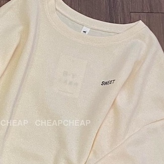 ÁO SWEATER THÊU CHỮ SWEET CHẤT DA CÁ SIÊU ĐẸP