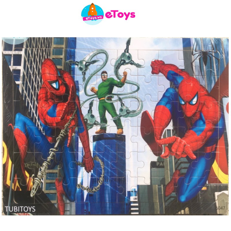 Đồ chơi ghép hình ETOYS 60 mảnh bằng gỗ cao cấp- Mẫu Siêu Nhân Nhện