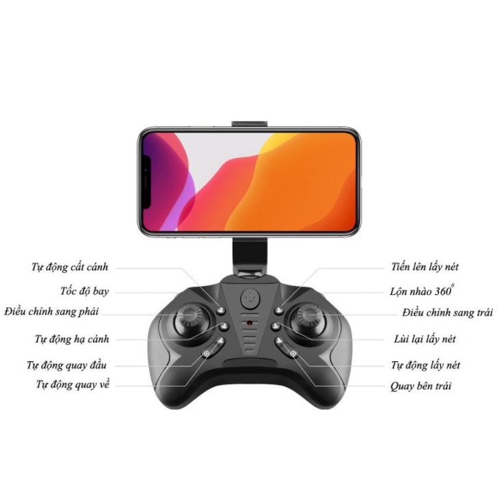 Flycam Model Q12 Mới Nhất 2022, Máy Bay Điều Khiển Từ Xa - Flycam Mini Drone Camera 4k - Chụp Ảnh Thông Minh