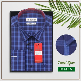 Áo sơ mi nam tay dài vạt bầu Slim Fit Vĩnh Tiến 355 - G163