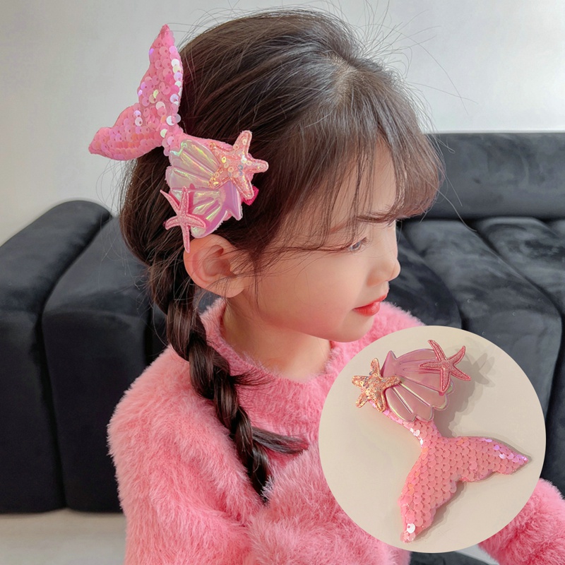 Kẹp Tóc Hình Nàng Tiên Cá Xinh Xắn Thời Trang Cho Bé Gái
