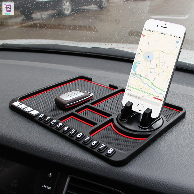 MG Car Dashboard Anti Slip Mat Pad GPS Mobile Phone Holder Stand Number Plate Accessories @vn