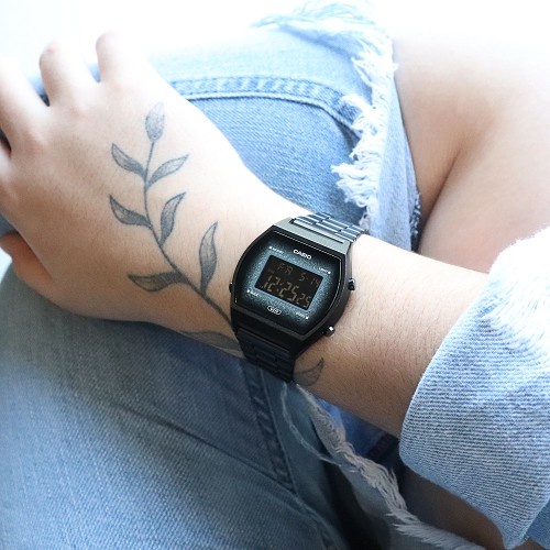 Đồng hồ nam nữ Casio B640w chính hãng mặt mạ vàng lấp lánh sang trọng lịch lãm bảo hành quốc tế 12 tháng