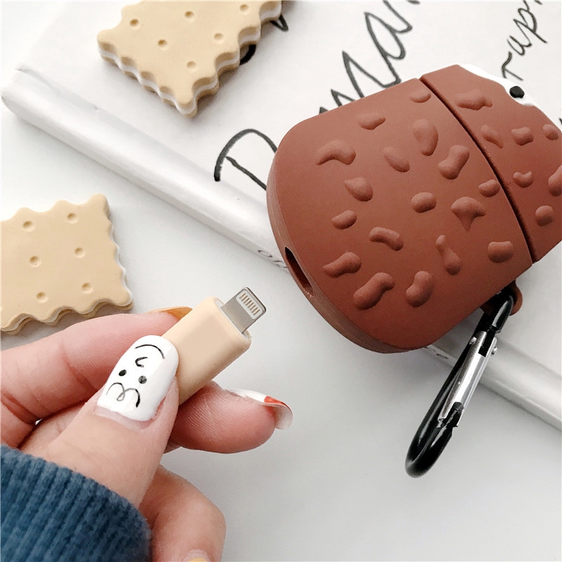 Vỏ Đựng Bảo Vệ Hộp Sạc Tai Nghe Airpods 1 / 2 Hình Que Kem