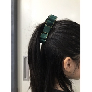 Kẹp dọc tạo phồng tóc lụa satin màu xanh