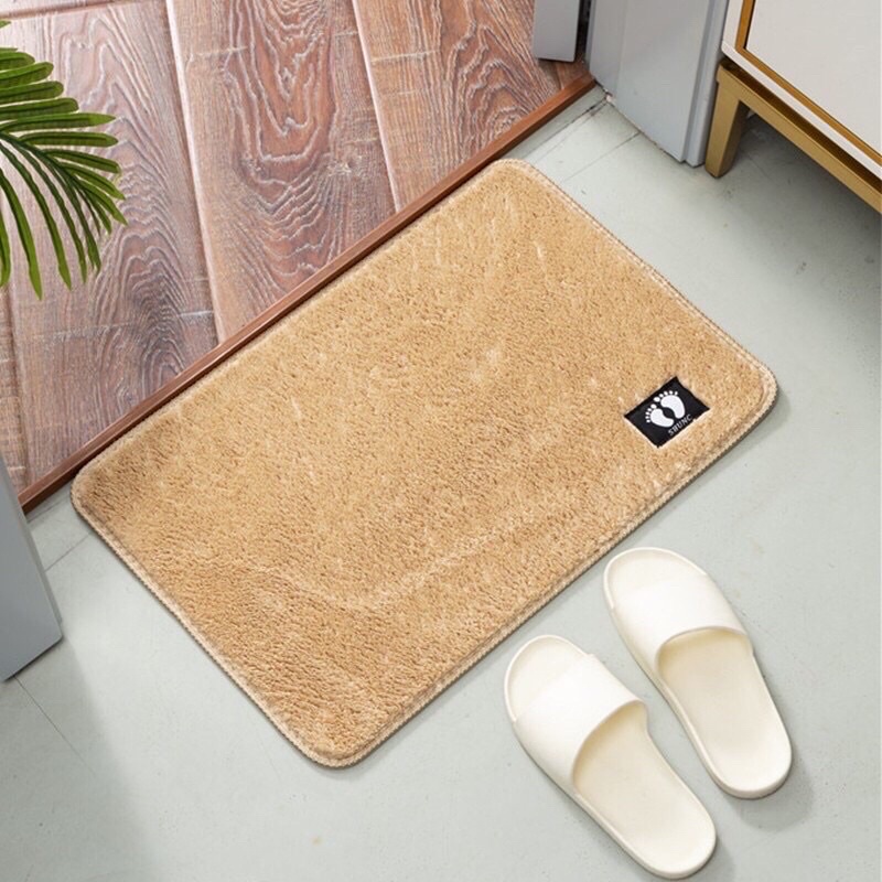 Thảm Lau Chân In Bàn Chân Thấm Hút Nhanh Tốt Chống Trơn Trượt 40-60cm