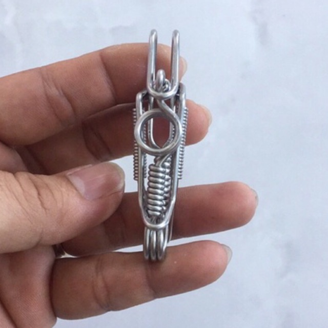 Móc Khóa Inox Uốn Hình Chú Dế