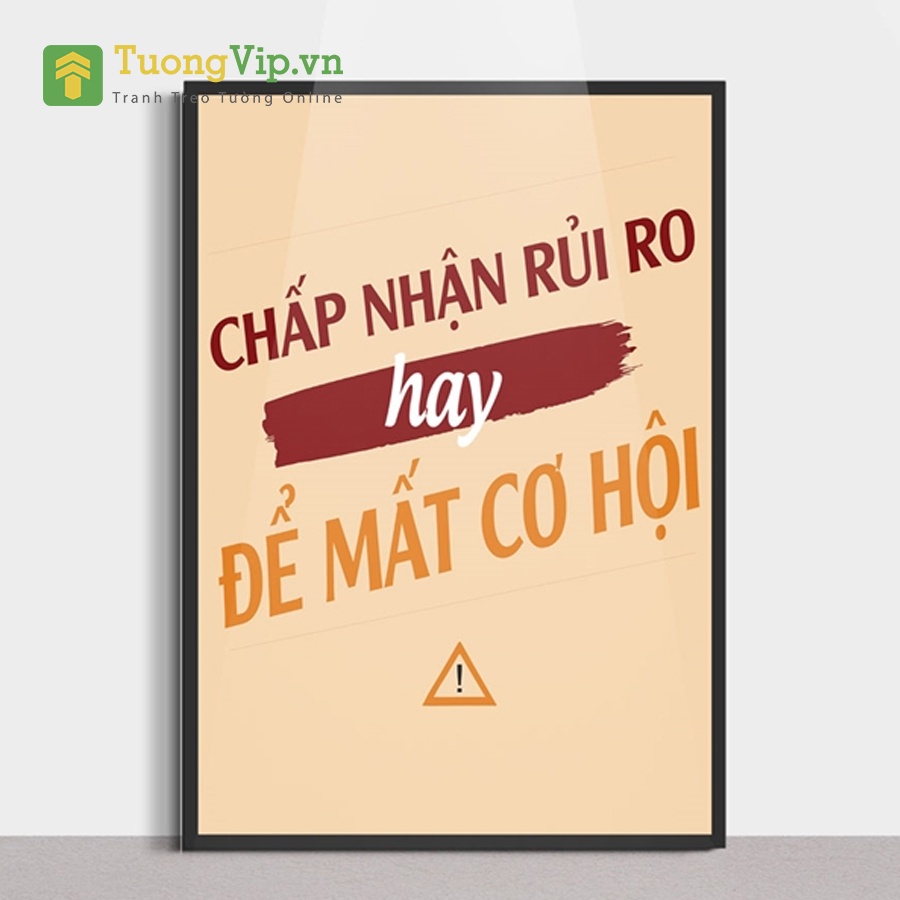 Tranh Laminate Bóng Gương - Tranh Treo Tường Trang Trí Văn Phòng Slogan Tạo Động Lực 8 - Tặng Kèm Đinh Đa Năng