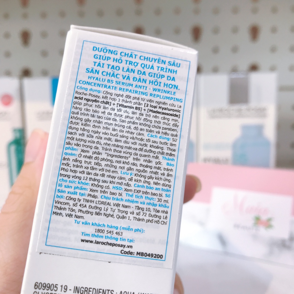 Dưỡng chất giúp hỗ trợ quá trình tái tạo da La Roche-Posay Hyalu B5 Serum