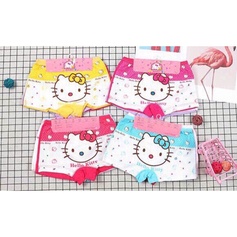 Set 3 Quần chip đùi từ 7kg đến 40kg cho bé gái hàng VIỆT NAM in hello kitty - QC12