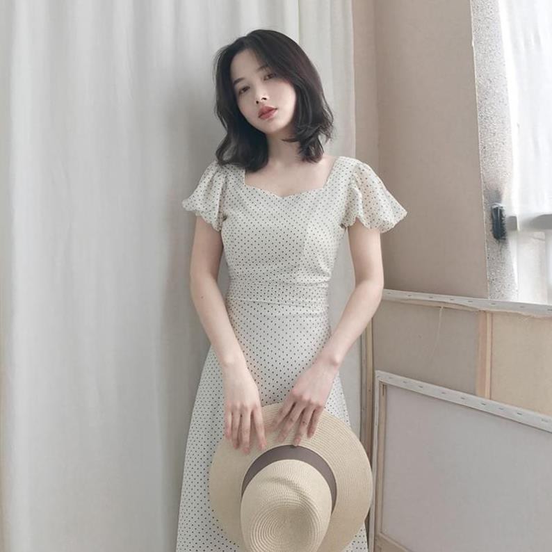 Váy Công Sở Thiết Kế Hàn Quốc Siêu Hách Dáng Mẫu Mới Nhất-Chất Bao Xịn VTK02 - Lolla_Fashion