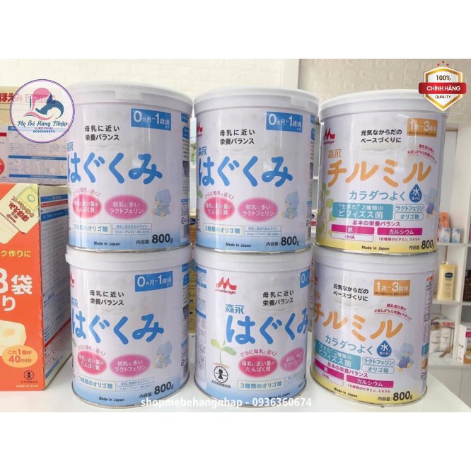 Sữa Morinaga Nội địa Nhật số 1 và số 9 hộp 800g