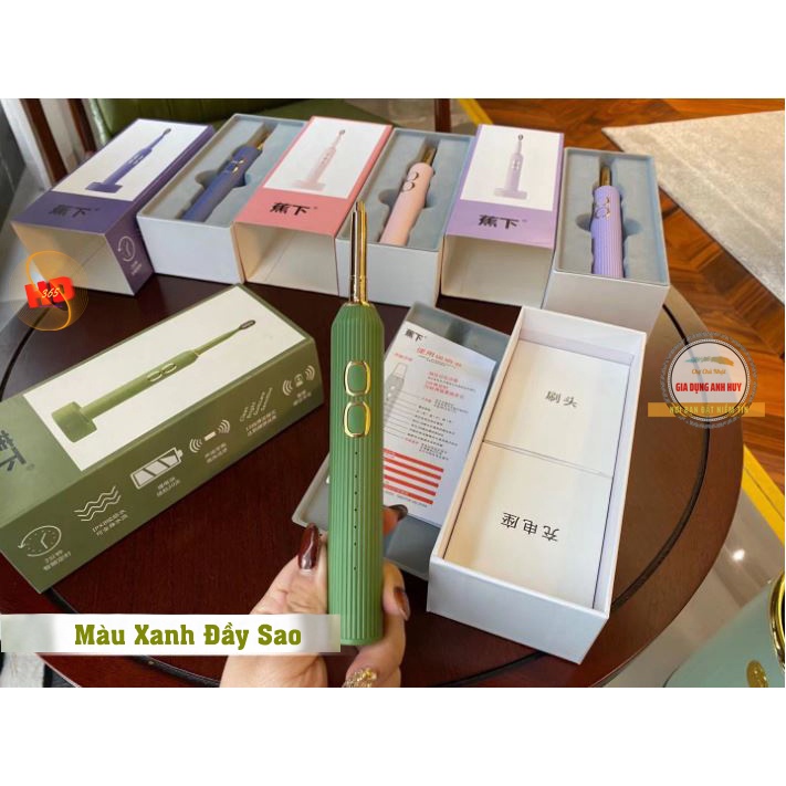 Bàn chải đánh răng điện 15 cấp độ tự động Hãng Sonic Đầu cọ mềm mại - BCDX6