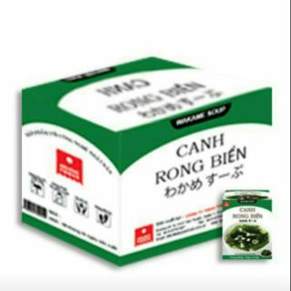 Canh rong biển vị Đậu hũ (ăn chay được)Nhật bản ASUZAC thùng/ 12 hộp (hộp 12 gói)