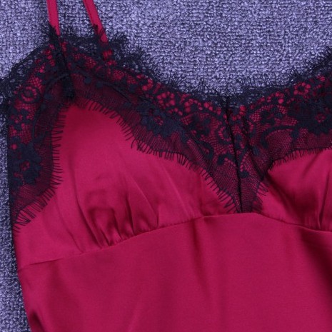 Áo choàng ngủ váy ngủ lụa 🔥TẶNG mút ngực🔥 cao cấp AMUSE V22 BIGsize MLXL 65KG  đồ ngủ lụa sexy hai dây phối ren | BigBuy360 - bigbuy360.vn