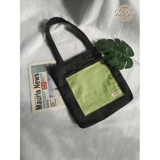 TÚI TOTE HANDMADE TRƠN NỀN ĐEN - ảnh tự chụp