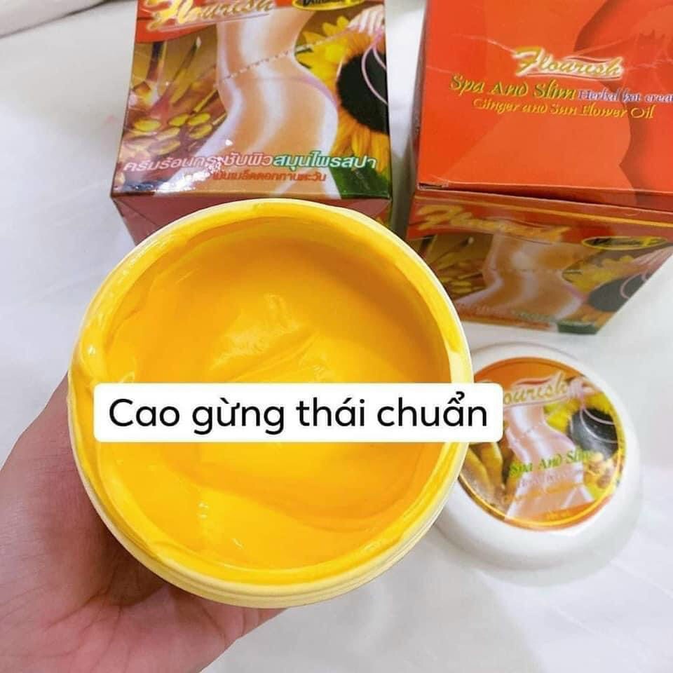 Kem tan mỡ bụng gừng ớt Flourish Giảm Eo Thái Lan Hũ 500ml