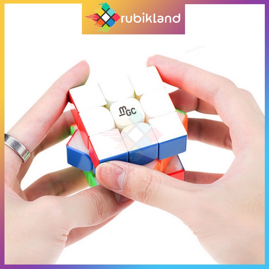 Rubik 3x3 YJ MGC 3x3 V2 M Có Nam Châm Stickerless Rubic Không Viền 3 Tầng Đồ Chơi Trí Tuệ Trẻ Em