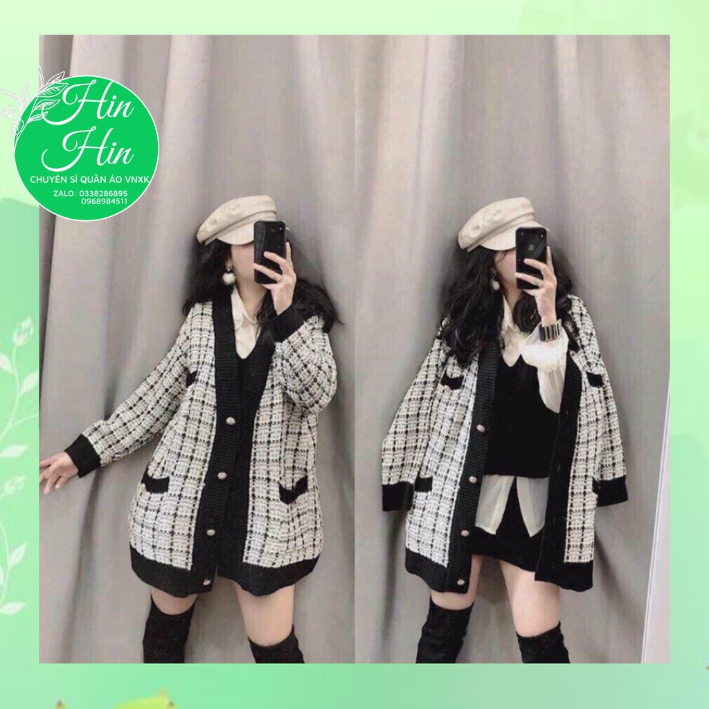 [Hàng Quảng Châu] Áo len cardigan gạo cháy siêu hot mùa thu - hinhin