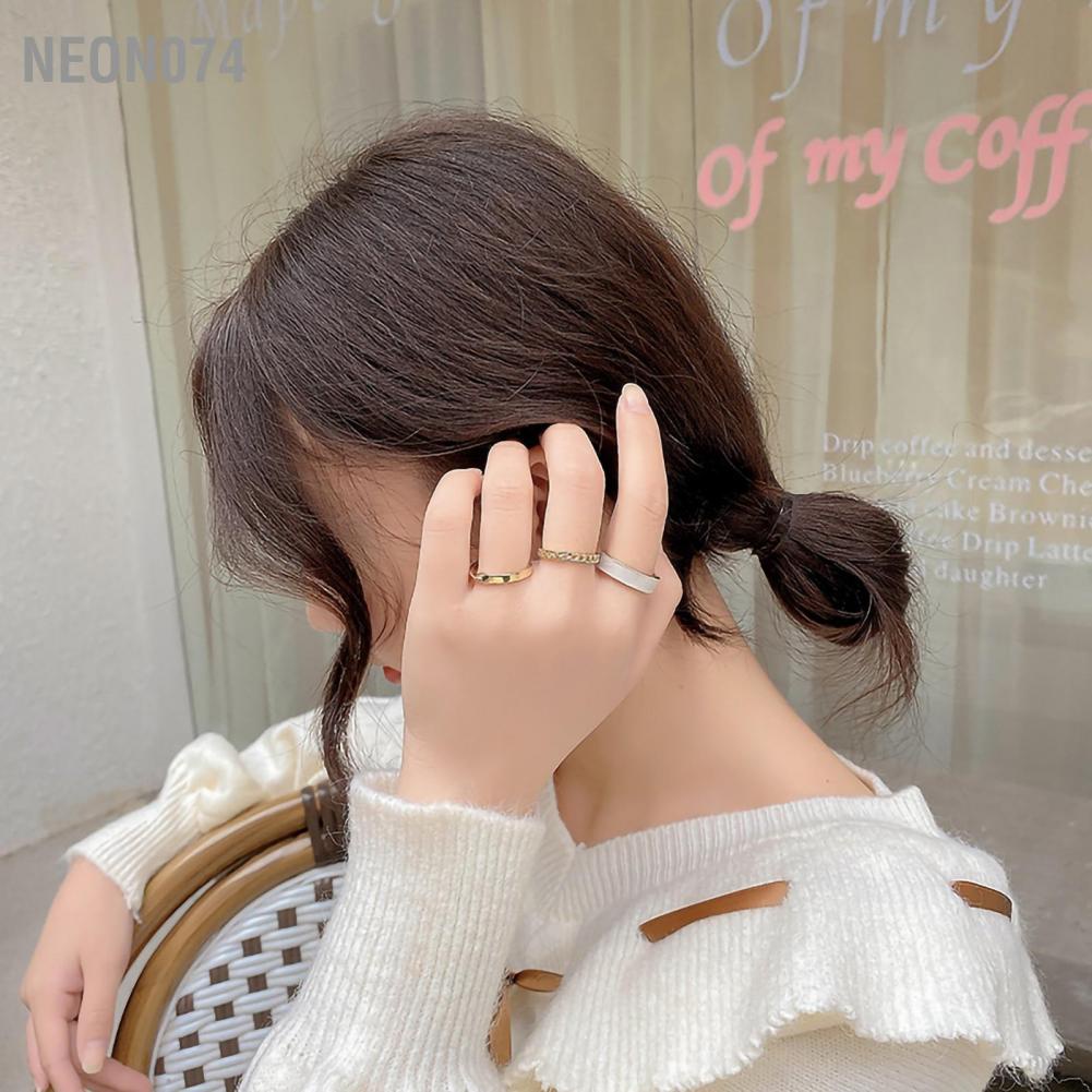 Set 3 Nhẫn Hở Đeo Khớp Ngón Tay Thời Trang Nữ