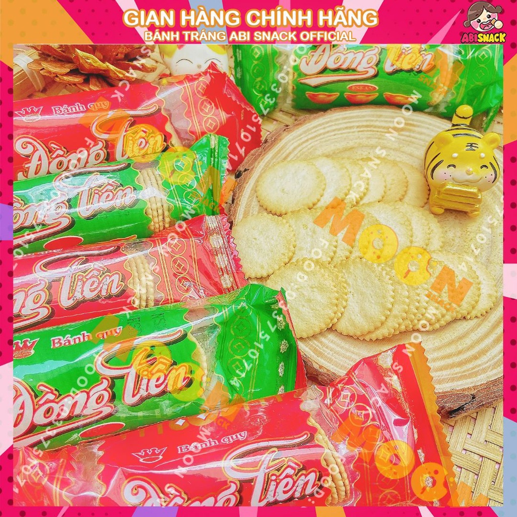 Combo 10 gói bánh quy đồng tiền Hải Việt bánh quy bơ sữa món ăn vặt tuổi thơ