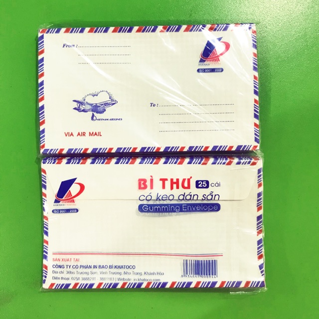 Tệp bì thư có keo dán sẵn Khatoco