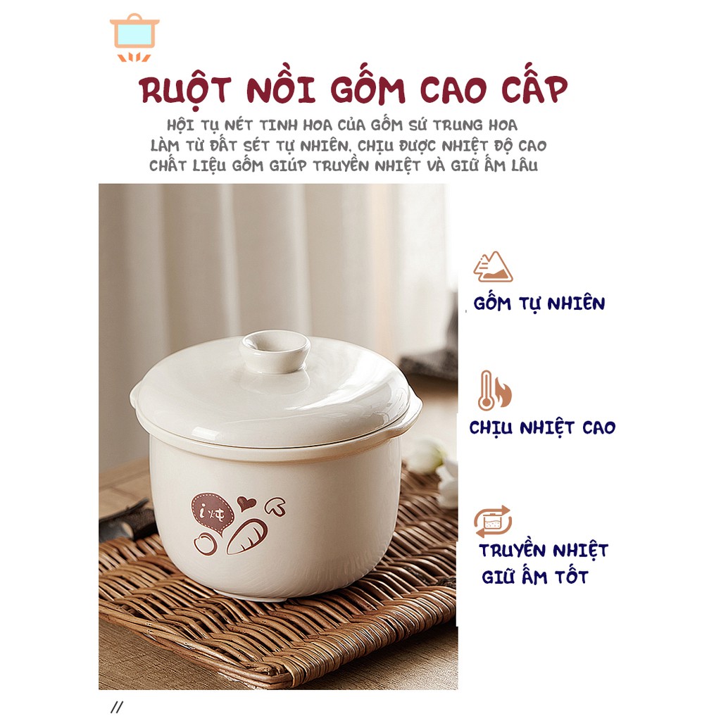 Nồi nấu cháo ninh hầm cách thuỷ hãng BEAR DDZC10F1 1 lít (bảo hành 12 tháng)