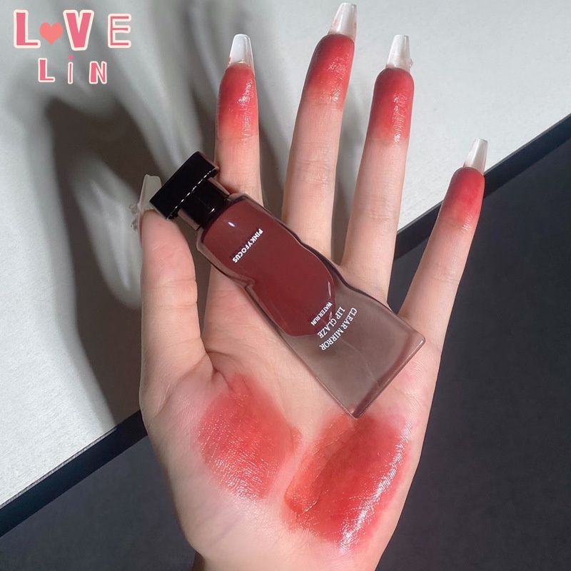 【Lovelin】Son Môi Dạng Bùn Màu Đen Bóng Gương Sáng Bóng Lâu Trôi Không Dễ Phai Màu Trong Suốt Cho Nữ