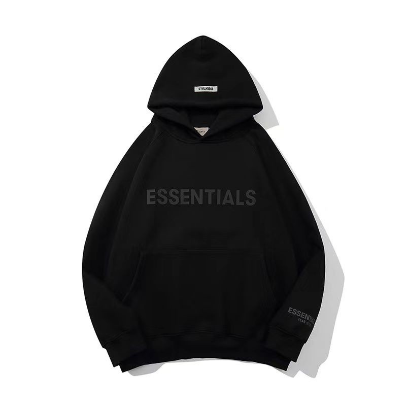 Áo hoodie, Áo nỉ in chữ essential nổi cực hot phom rộng phong cách Hàn Quốc | BigBuy360 - bigbuy360.vn