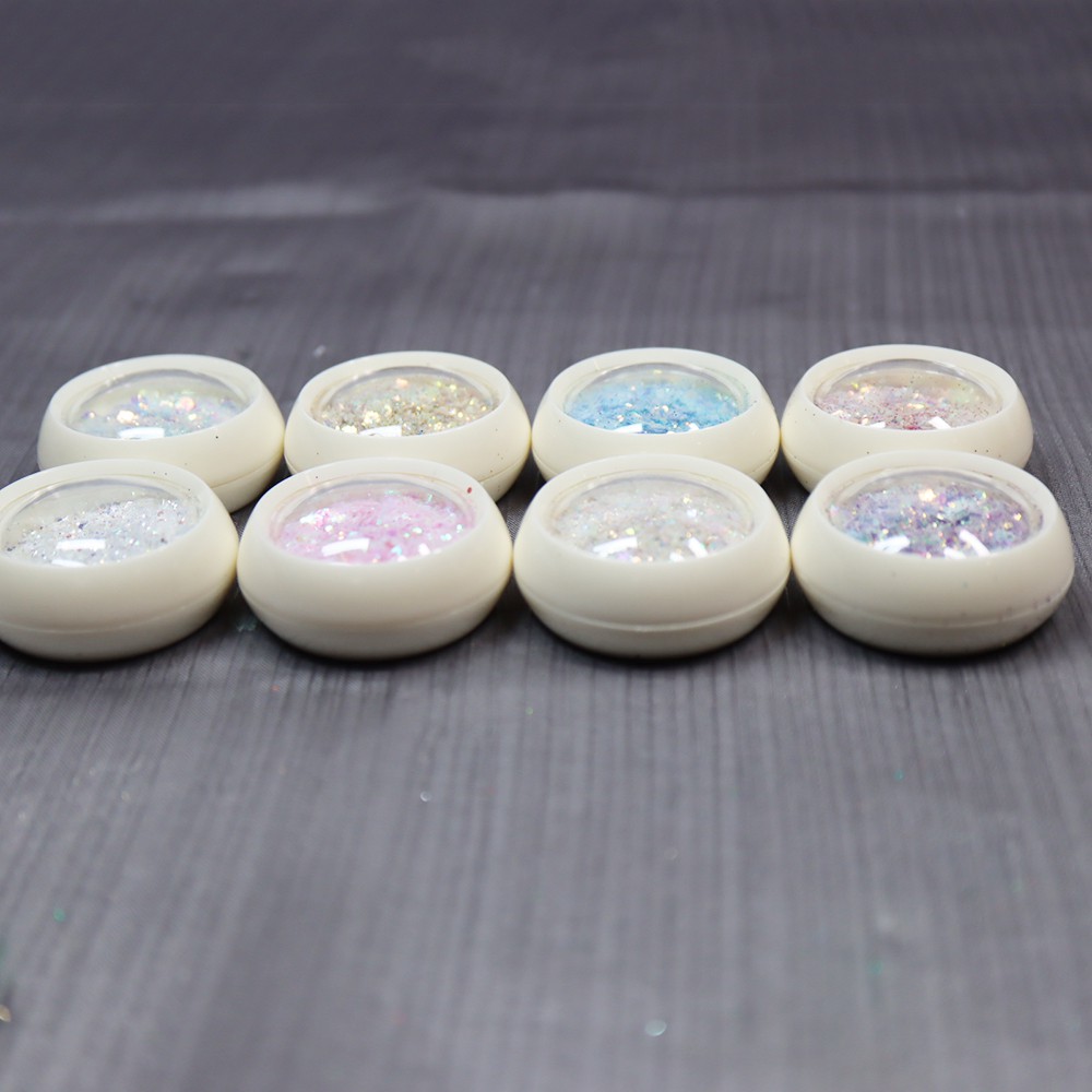 Nhũ kim tuyến nail trang trí móng 8 màu, phụ kiện trang trí móng nhũ vảy cá 8 màu