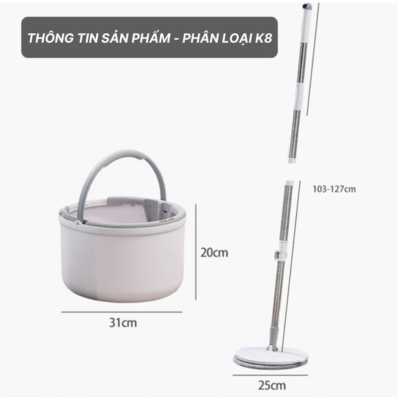 [FREESHIP❤️]Bộ lau nhà tách nước bẩn thông minh 360 độ, bộ cây lau nhà tách nước bẩn nước thải