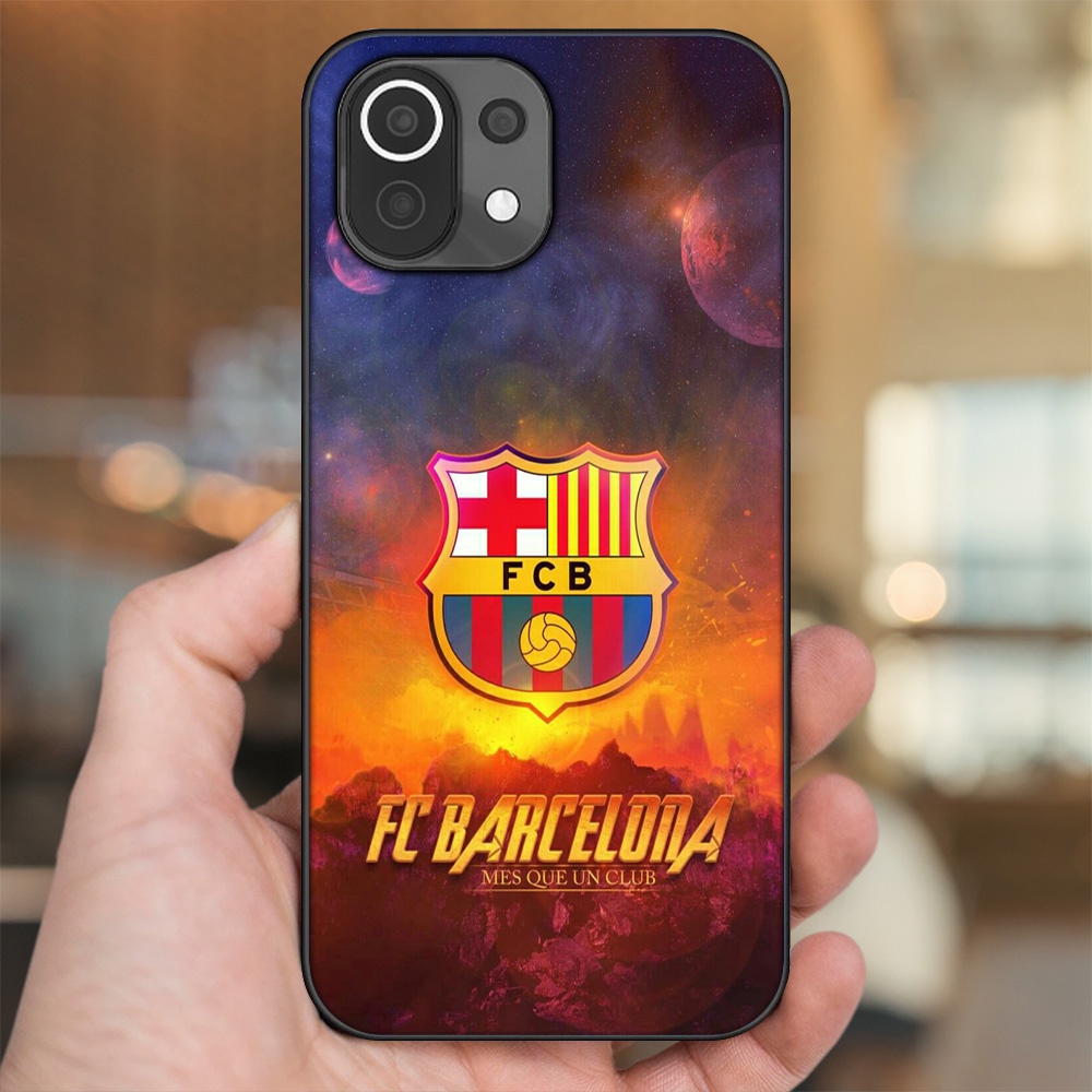 Ốp lưng Xiaomi Mi 11 Lite viền đen in hình Barcelona Barca
