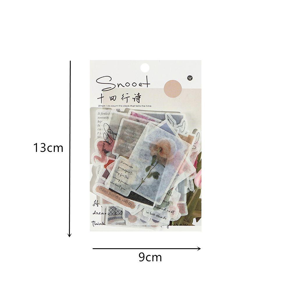 JANE Stickers Creative Photo Album Landscape Card Making Journal Vintage Paper Stickers