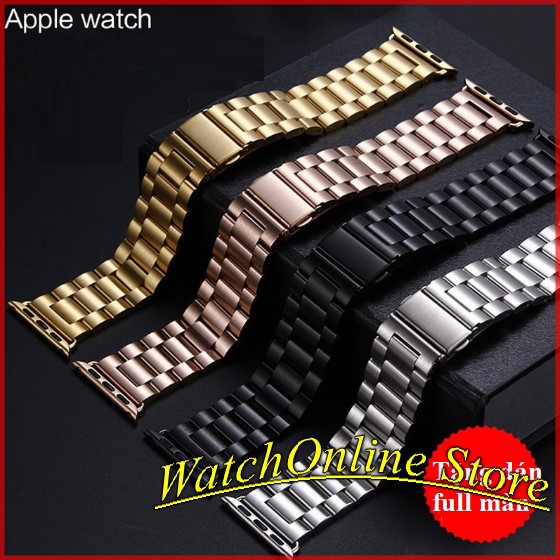 Dây đeo kim loại thép không gỉ dành cho Apple Watch 38mm 40mm 42mm 44mm