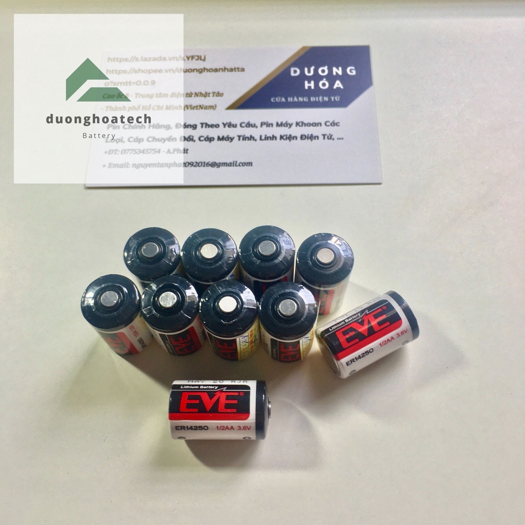 Pin EVE ER14250 Lithium 3.6V 1/2AA 1200mAh Pin Nuôi Nguồn