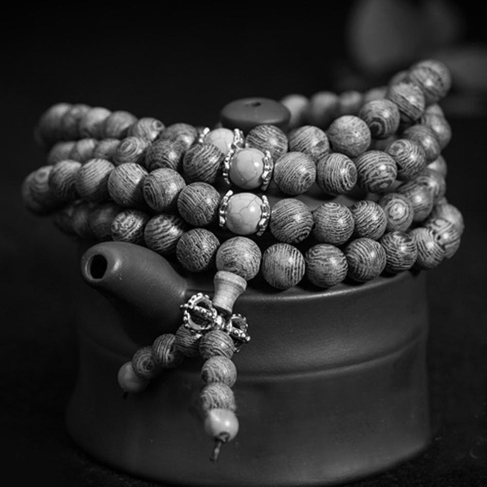 Vòng Tay Chuỗi Hạt Đá Thạch Anh 108 Rosary Mala